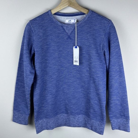 Southern Tide Kids Large Cotton Blend Blue Pullover Sweater - Picture 2 of 6